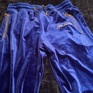 Men’s Royal Blue Velvet Pants